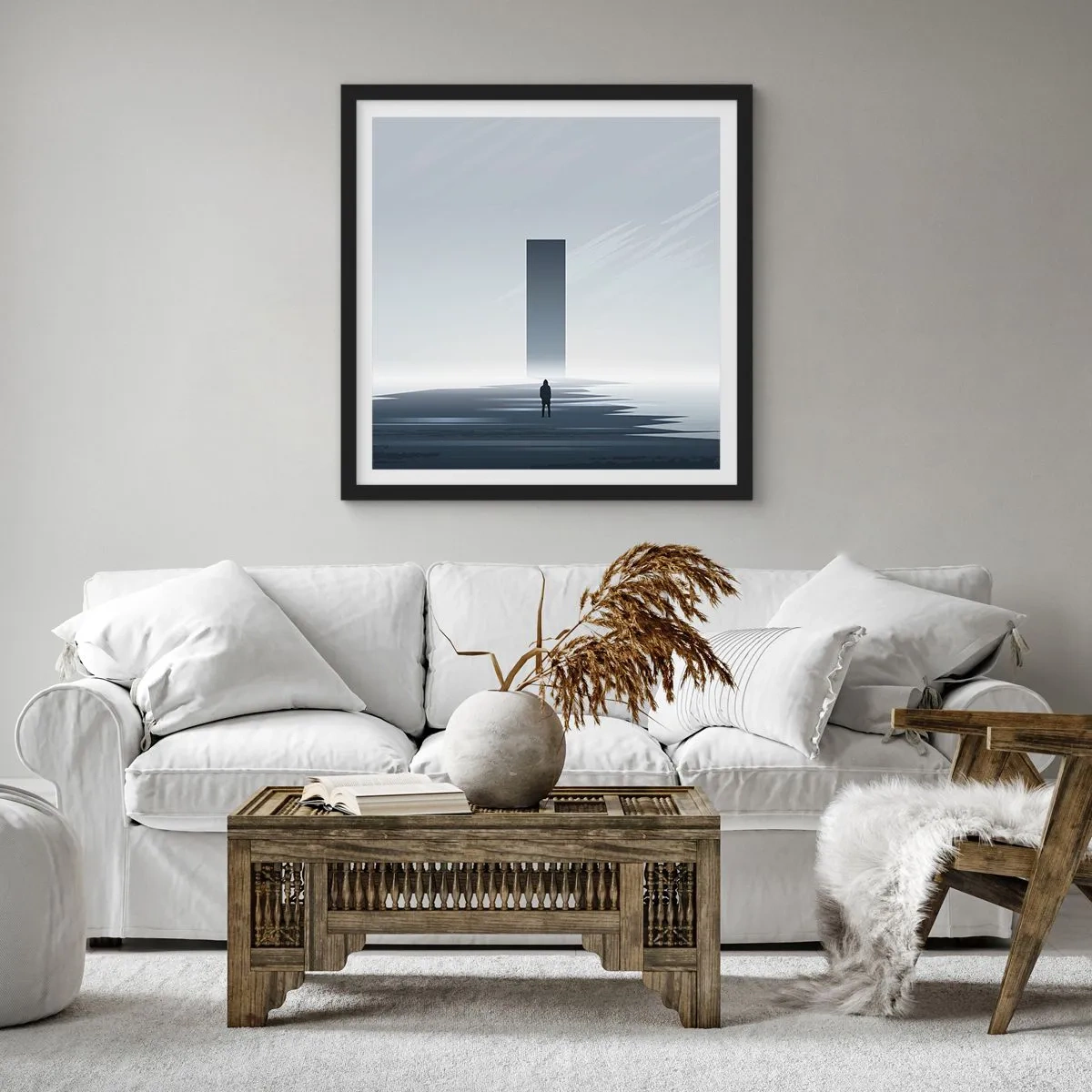 Poszter fehér keretben - Lehetőség vagy fenyegetés? - 50x50 cm