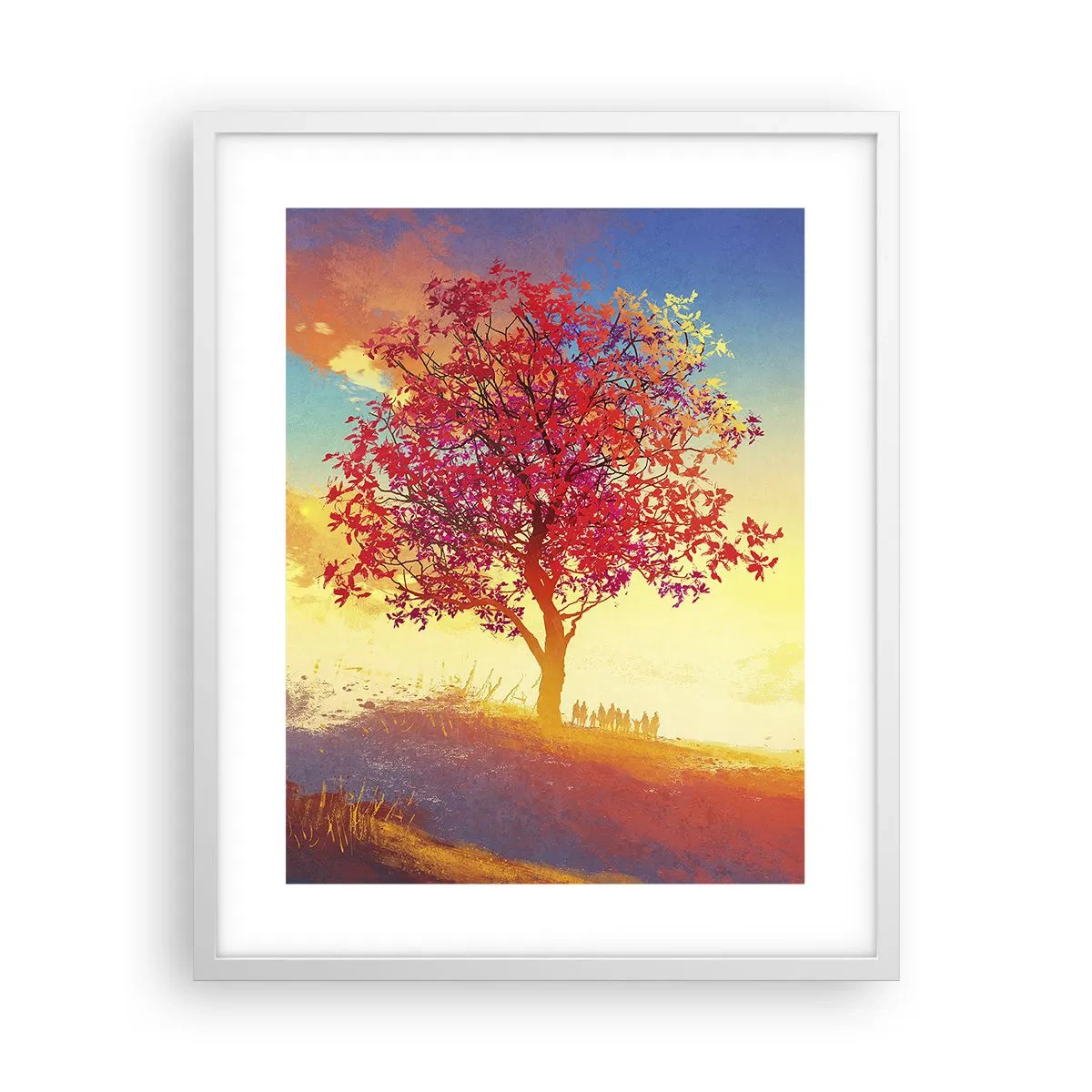 Poszter fekete keretben - Zarándok a célállomáson - 40x50 cm