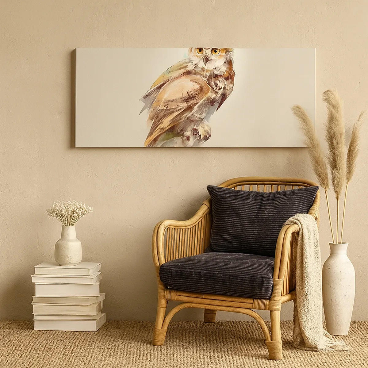 Vászonkép - Legokosabb a bagoly - tanúsítja a tölgy - 30x30 cm