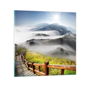 Üveg kép - Csillogásból és ködből szőtt - 40x40 cm