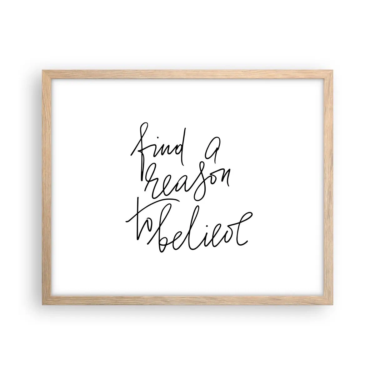 Poszter világos tölgy keretben - Ez lehetséges - 50x40 cm