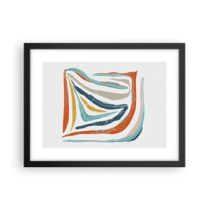 Poszter fehér keretben - Barátságosan mosolygó absztrakció - 40x30 cm