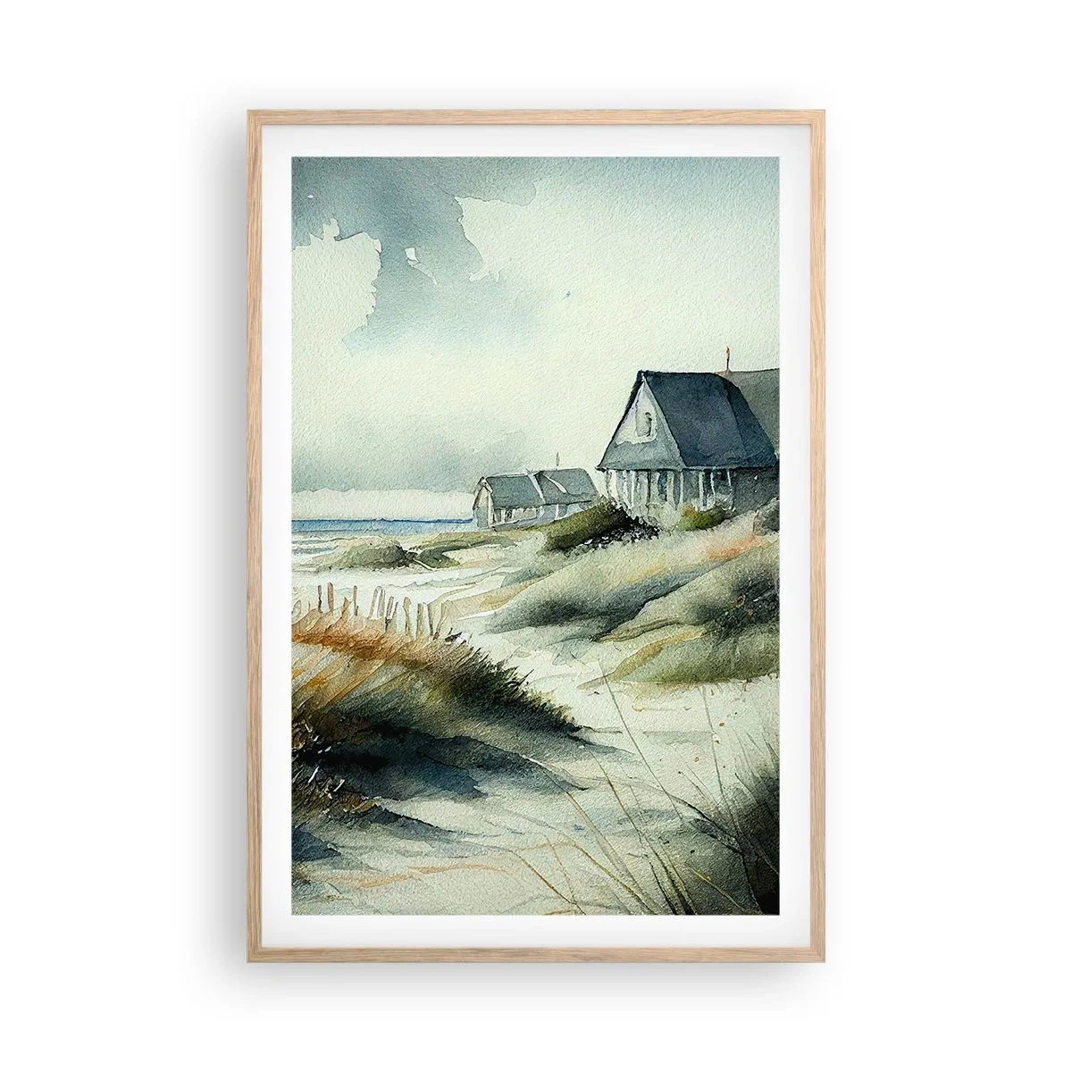 Poszter világos tölgy keretben - Távol a nyüzsgéstől - 61x91 cm