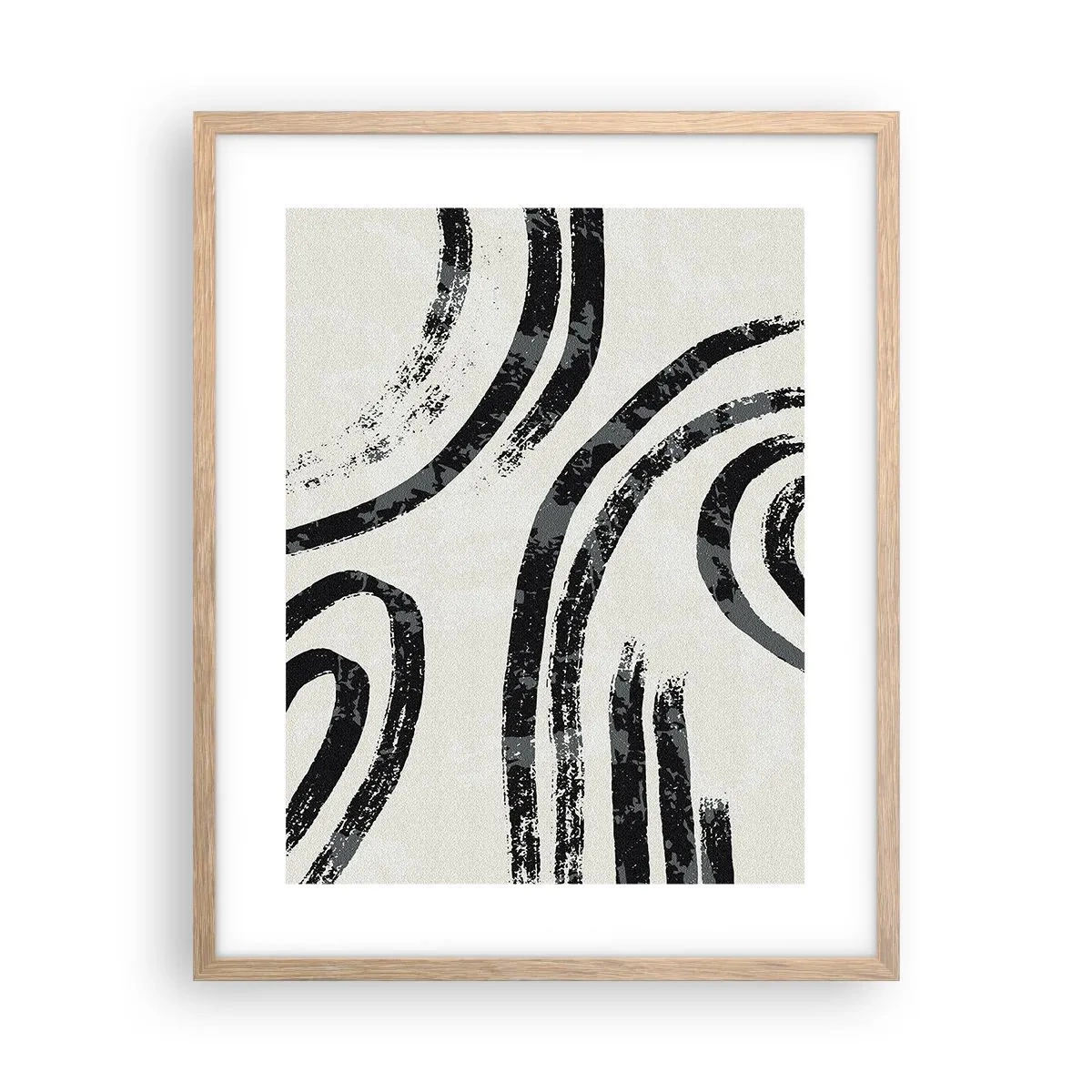 Poszter világos tölgy keretben - Félig megállt - 40x50 cm