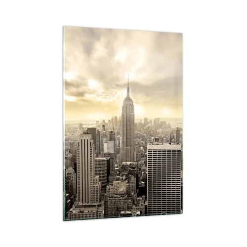 Üveg kép - Szürkéből szőtt New York - 80x120 cm