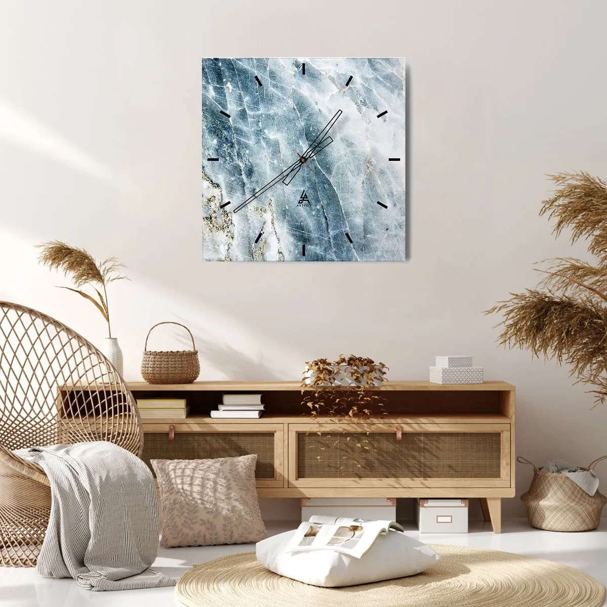 Falióra, Óra - Jégvilág - 40x40 cm