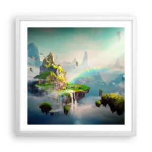 Poszter fekete keretben - Az ég közepén - boldog szigetek - 50x50 cm