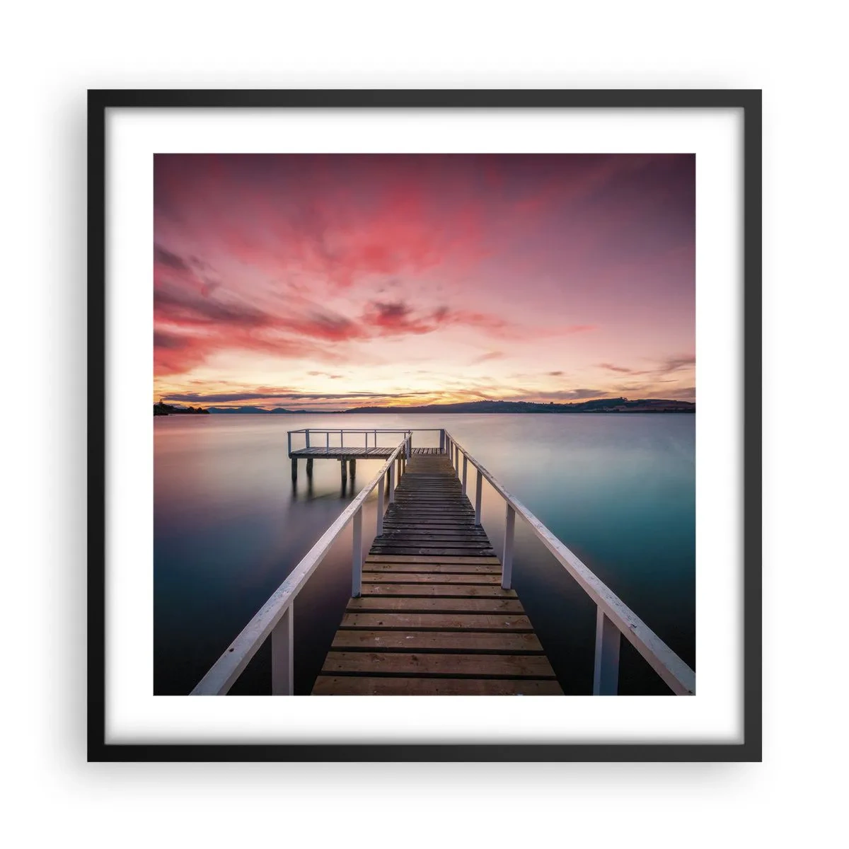 Poszter fehér keretben - Az este szelíd lángja - 50x50 cm