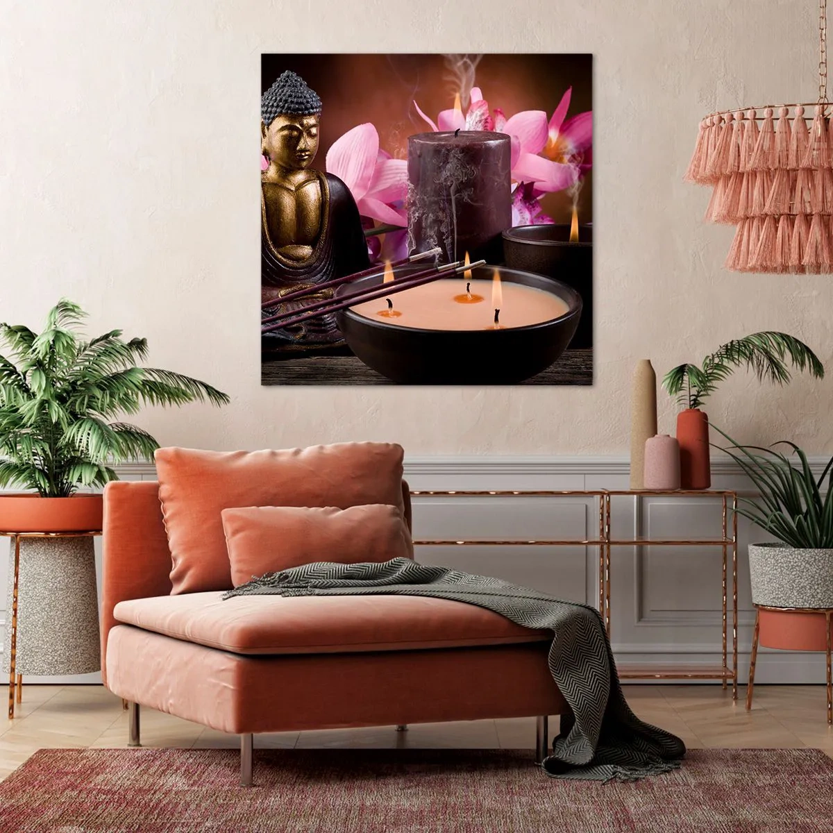 Vászonkép - Megtisztítani az elmét, megnyugtatni a testet - 30x30 cm