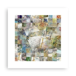 Poszter - Geometrikus átrendeződés - 30x30 cm