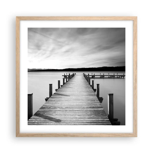 Poszter világos tölgy keretben - A víznyelőnél - békében - 50x50 cm