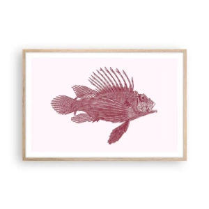 Poszter világos tölgy keretben - Egzotikus vizek lakója - 91x61 cm