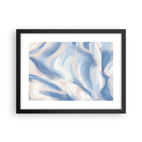 Poszter fehér keretben - Kék fodrok - 40x30 cm