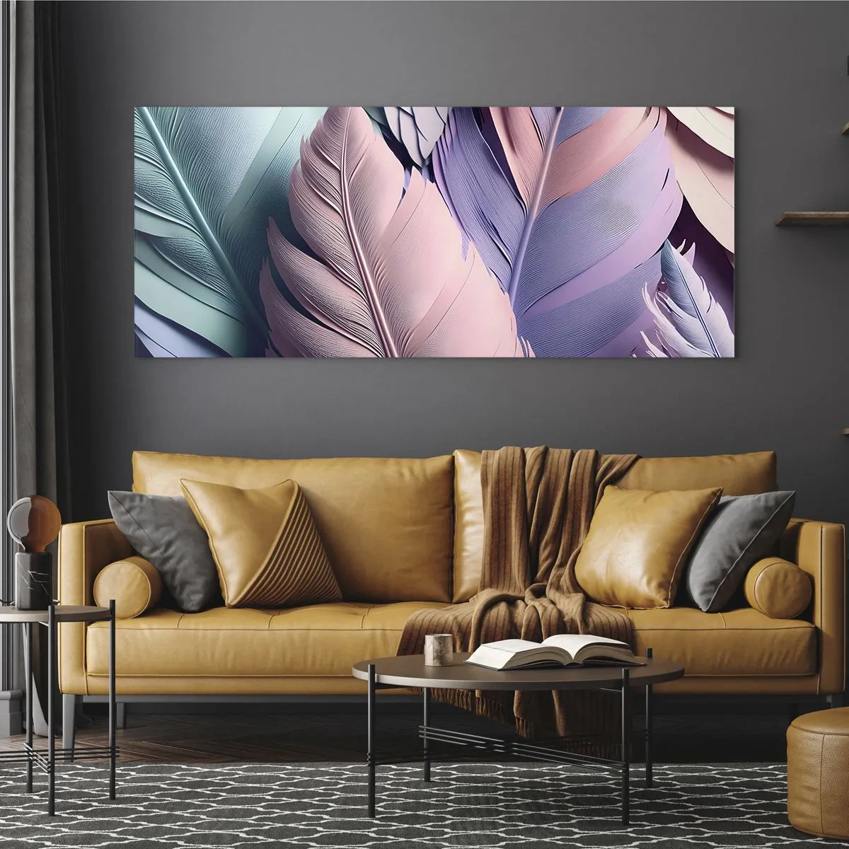 Üveg kép - Madár sikk - 140x50 cm