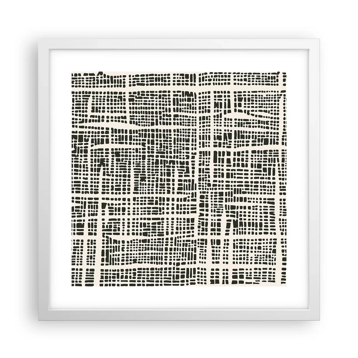 Poszter fekete keretben - Szőtt kompozíció - 40x40 cm