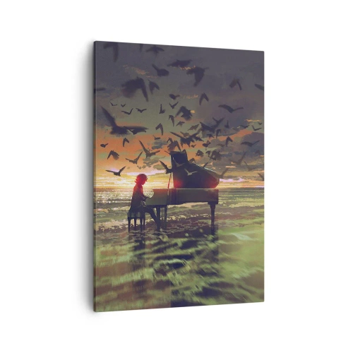 Vászonkép - Koncert zongorára és a hullámokra - 50x70 cm