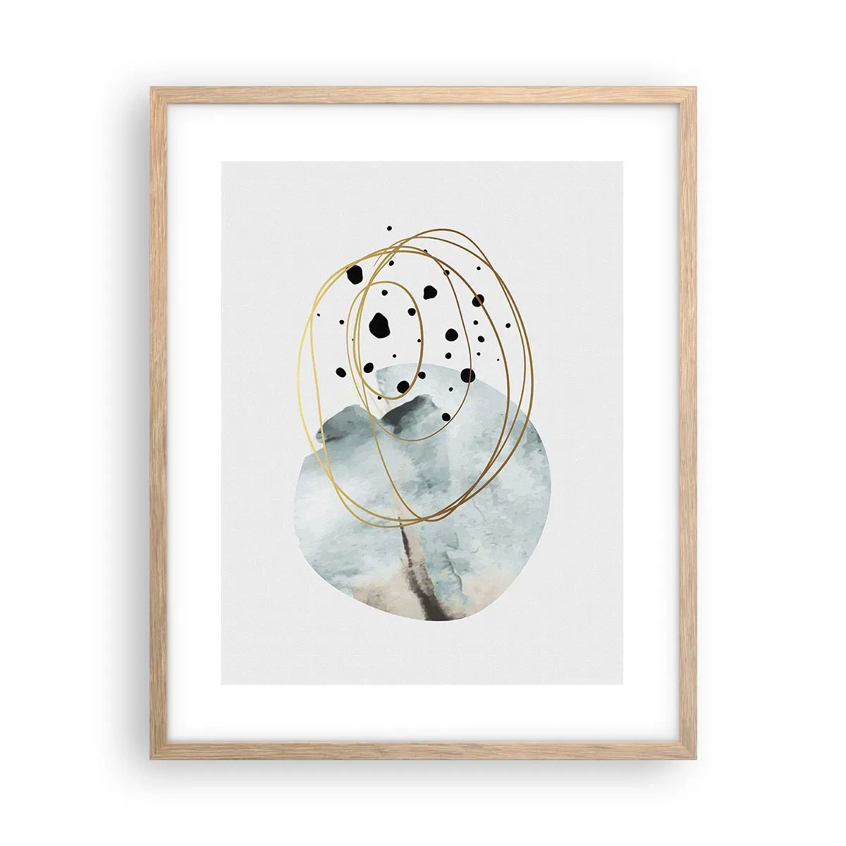 Poszter világos tölgy keretben - Az ölelő térben - 40x50 cm