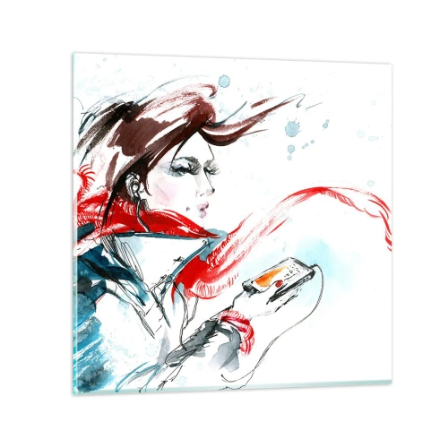 Üveg kép - Valami játszik bennem - 70x70 cm