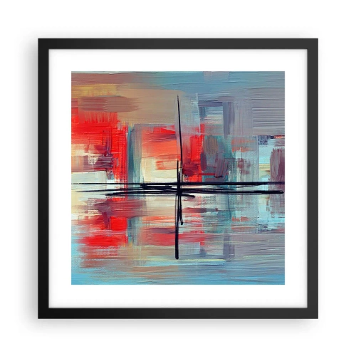 Poszter fehér keretben - Tájkép egy ismeretlen dimenzióban - 40x40 cm