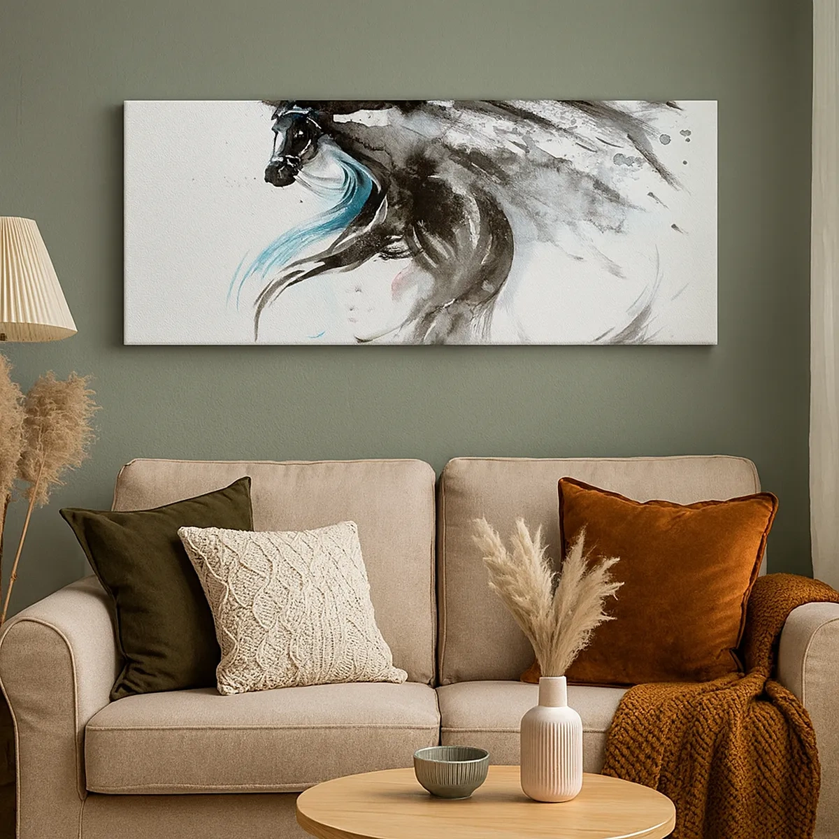 Vászonkép - Fekete Herceg Vágtája - 30x30 cm