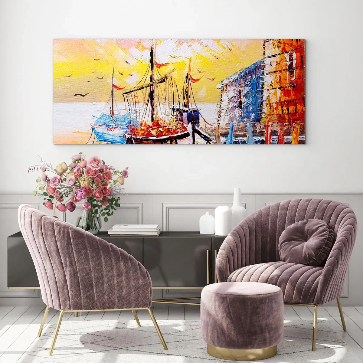 Üveg kép - Boldog visszatérés - 100x40 cm