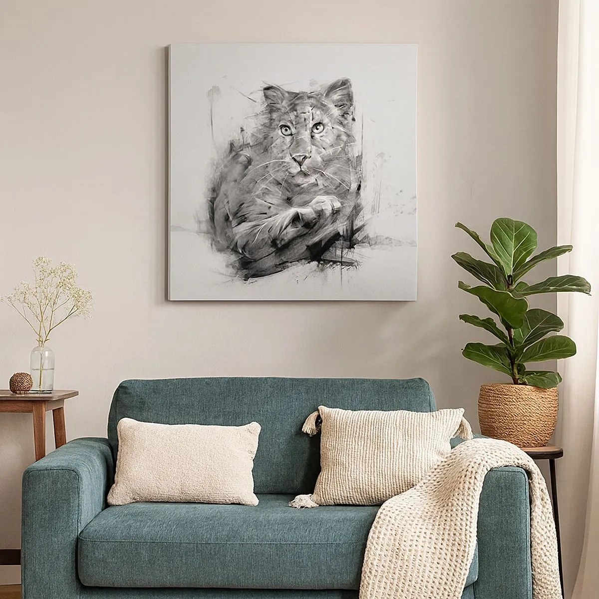 Vászonkép - Igen, figyelmesen hallgatok - 30x30 cm