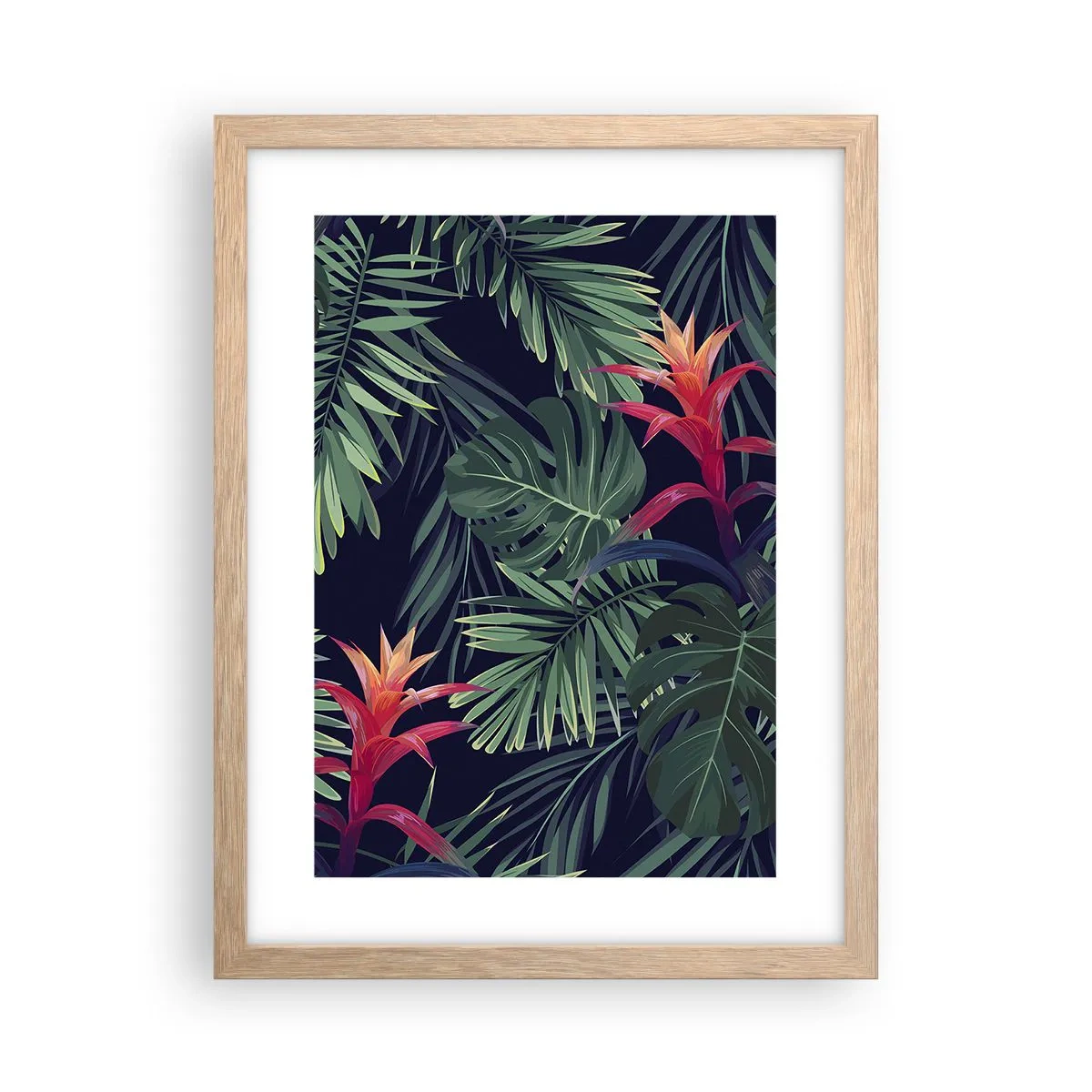 Poszter világos tölgy keretben - Zölden égni - 30x40 cm