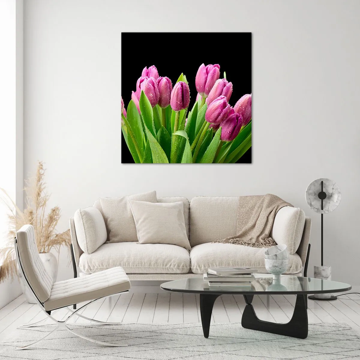 Üveg kép - Lila tavaszi öröm - 60x60 cm
