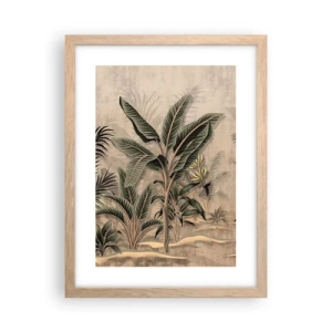 Poszter világos tölgy keretben - Gyarmati stílusú metszet - 30x40 cm