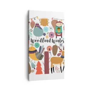 Vászonkép - Mesebeli ünnepek az erdőben - 45x80 cm