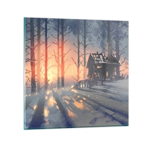 Üveg kép - Ide csak a nap néz be - 70x70 cm