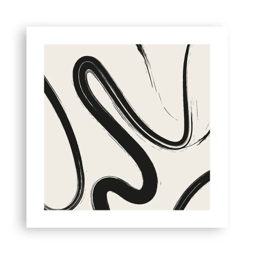 Poszter - Fekete-fehér rajongás - 40x40 cm
