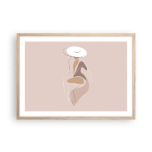 Poszter világos tölgy keretben - Egy hölgynek lenni - 70x50 cm