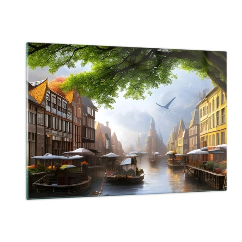 Üveg kép - Holland városkép - 120x80 cm