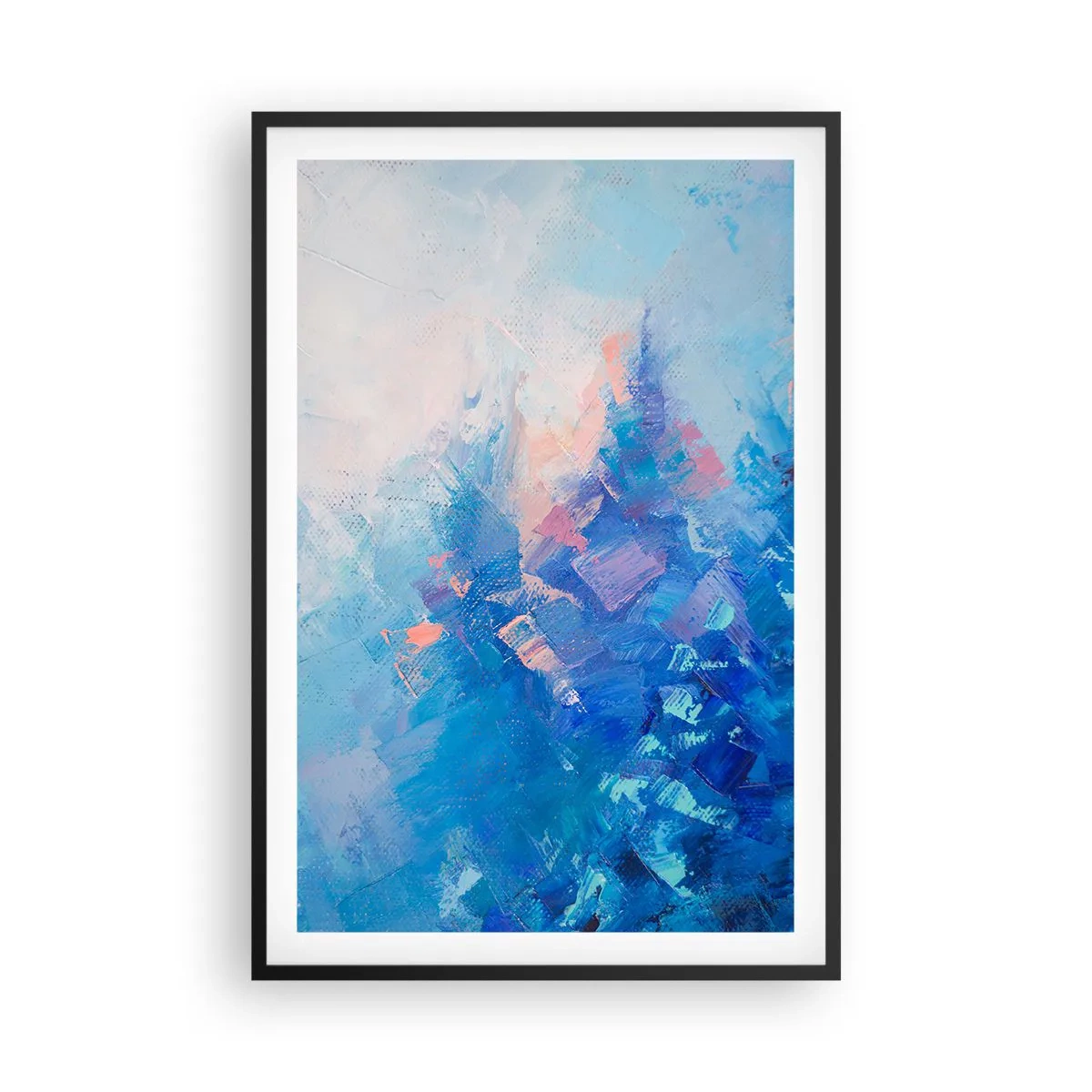 Poszter fehér keretben - Téli absztrakció - 61x91 cm