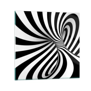 Üveg kép - Összetétel: táncoló tér - 70x70 cm