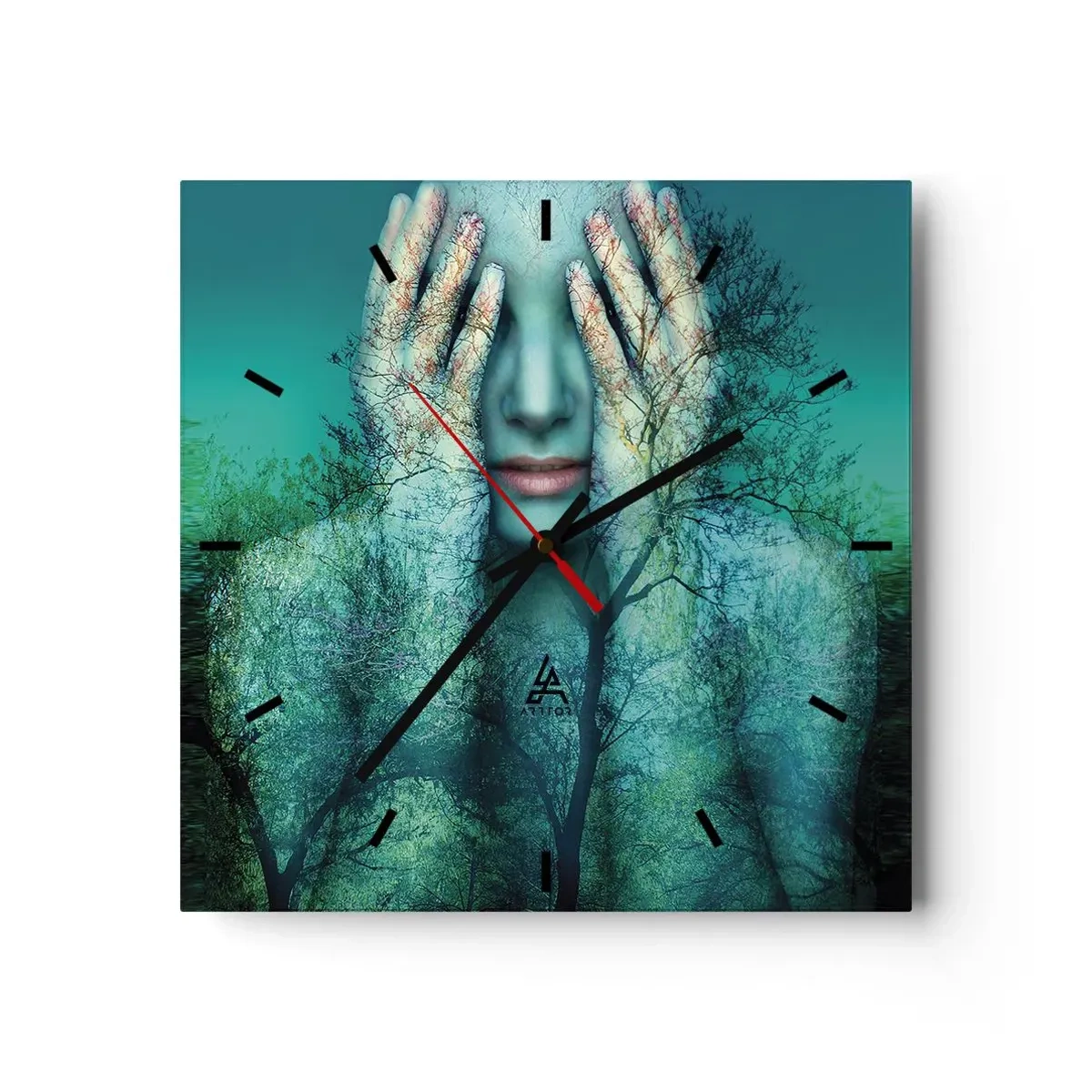 Falióra, Óra - Kékbe merítve - 30x30 cm