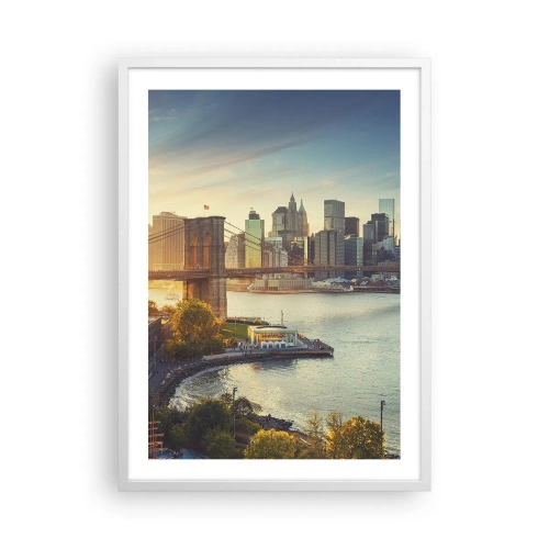 Poszter fekete keretben - Nagyváros hajnala - 50x70 cm