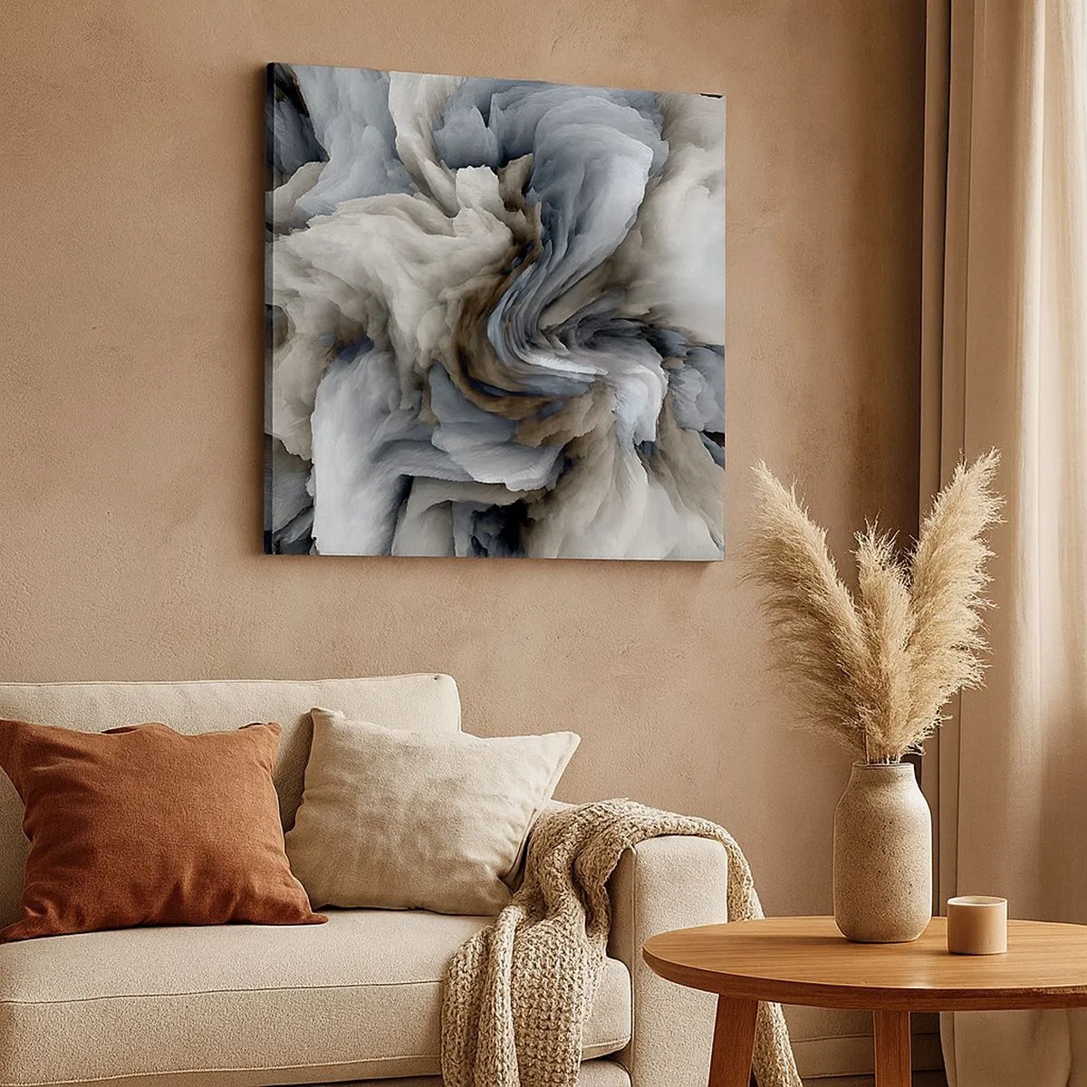 Vászonkép - Kő és virág - 30x30 cm