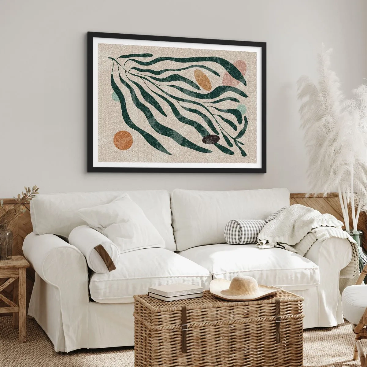 Poszter fehér keretben - Zöldek között - 100x70 cm