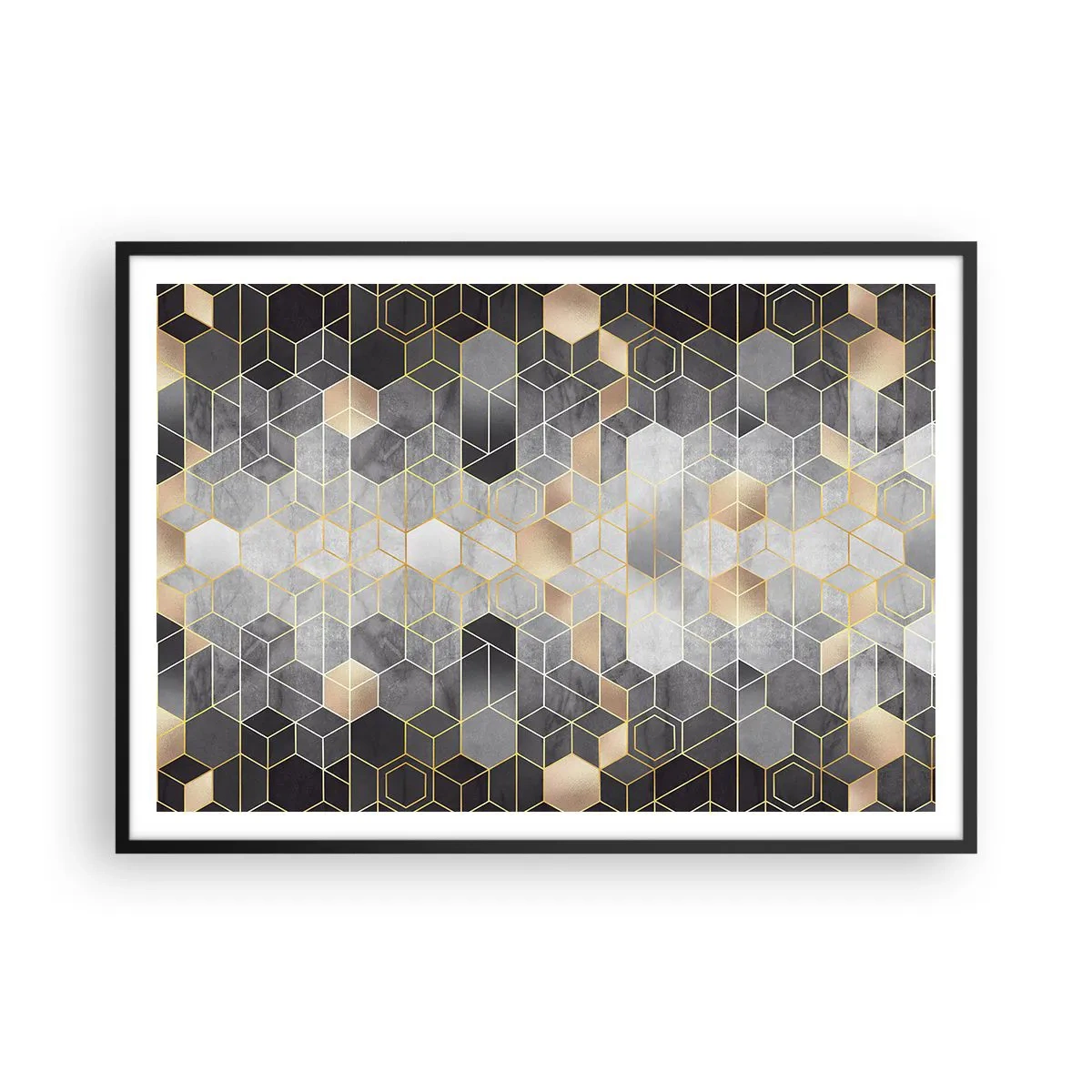 Poszter fehér keretben - Gyémánt kompozíció - 100x70 cm