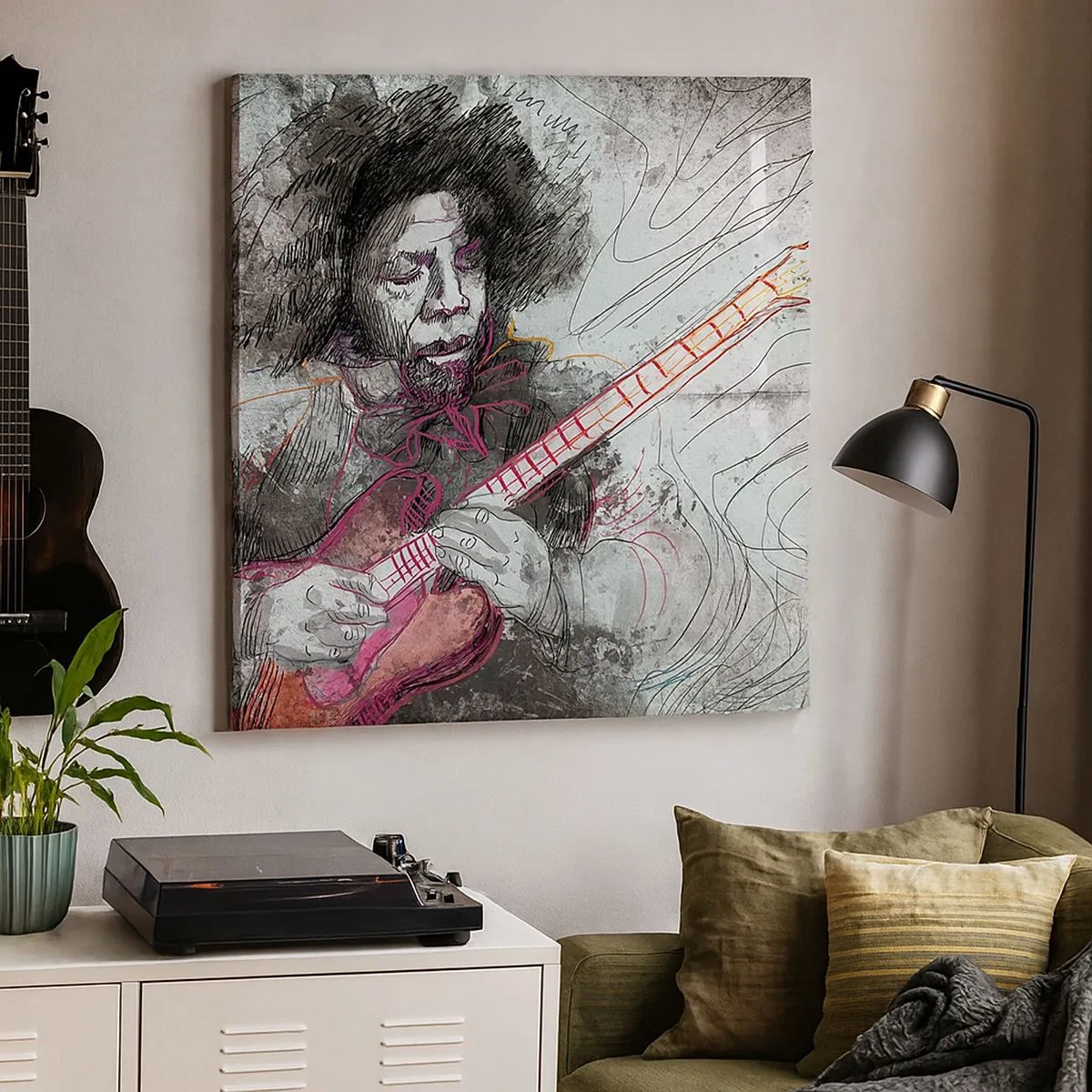 Vászonkép - A zene hullámain - 30x30 cm