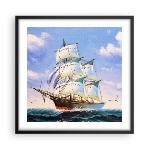 Poszter fehér keretben - Büszkén a széllel - 50x50 cm