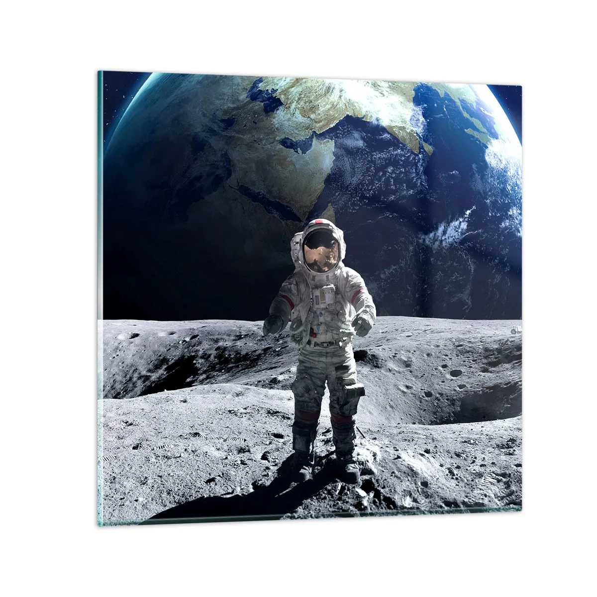 Üveg kép - Üdvözlet a Holdról - 60x60 cm