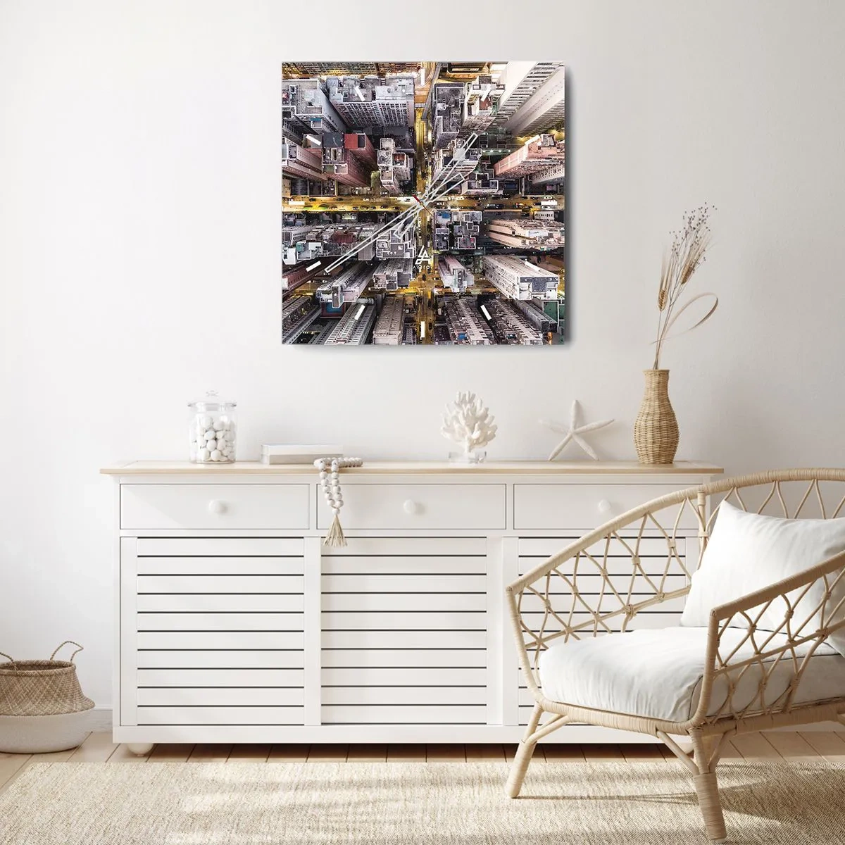 Falióra, Óra - Üdvözlet Hongkongból - 30x30 cm