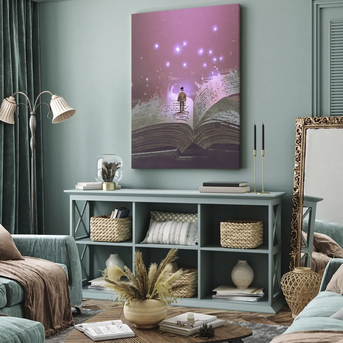 Vászonkép - Meghívás egy másik világba – olvass! - 50x70 cm