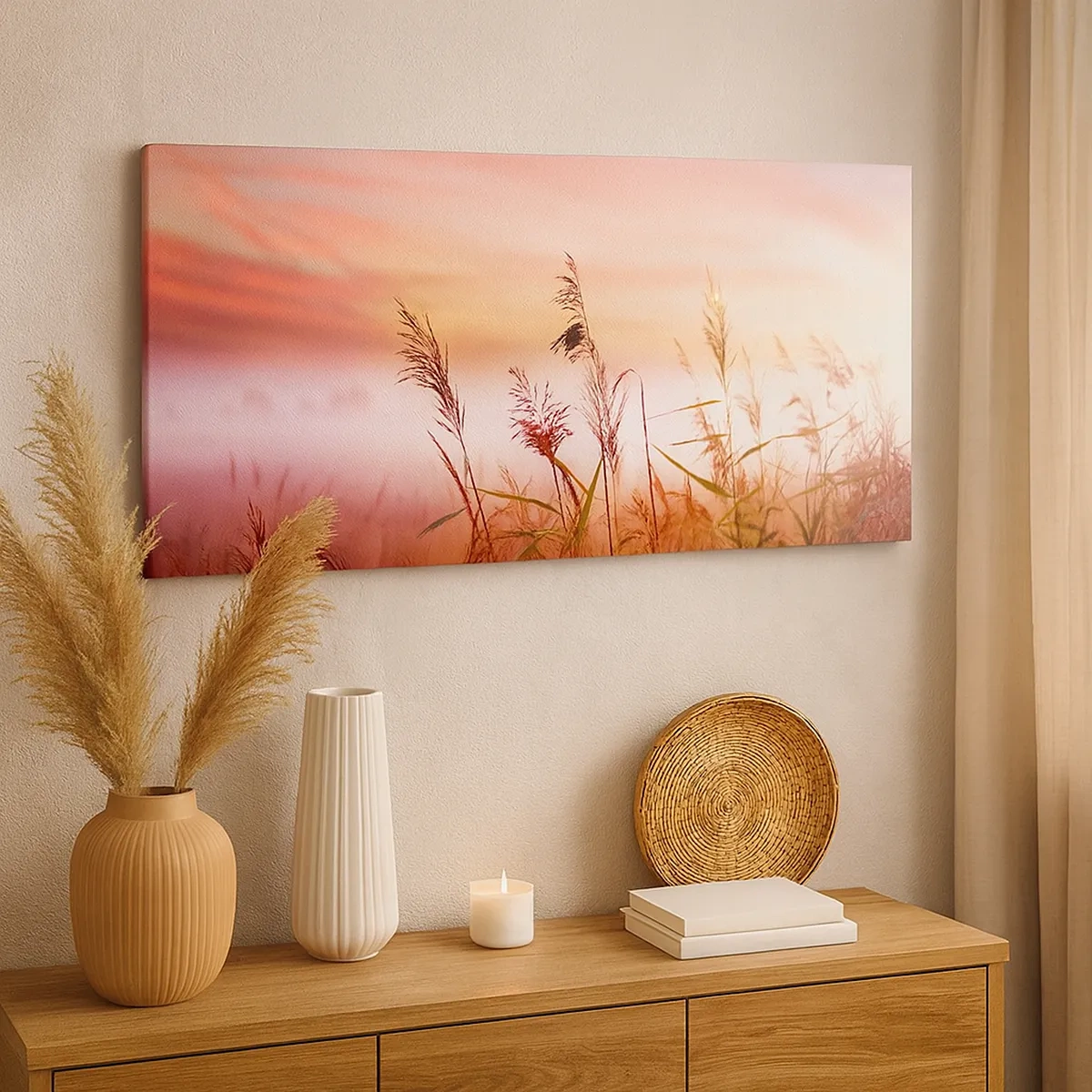 Vászonkép - Sárkányok, pitypangok, szél - 30x30 cm