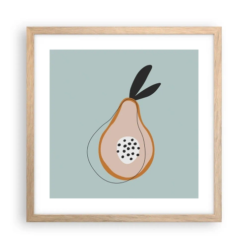 Poszter világos tölgy keretben - Behatolás a dolgok természetébe - 40x40 cm