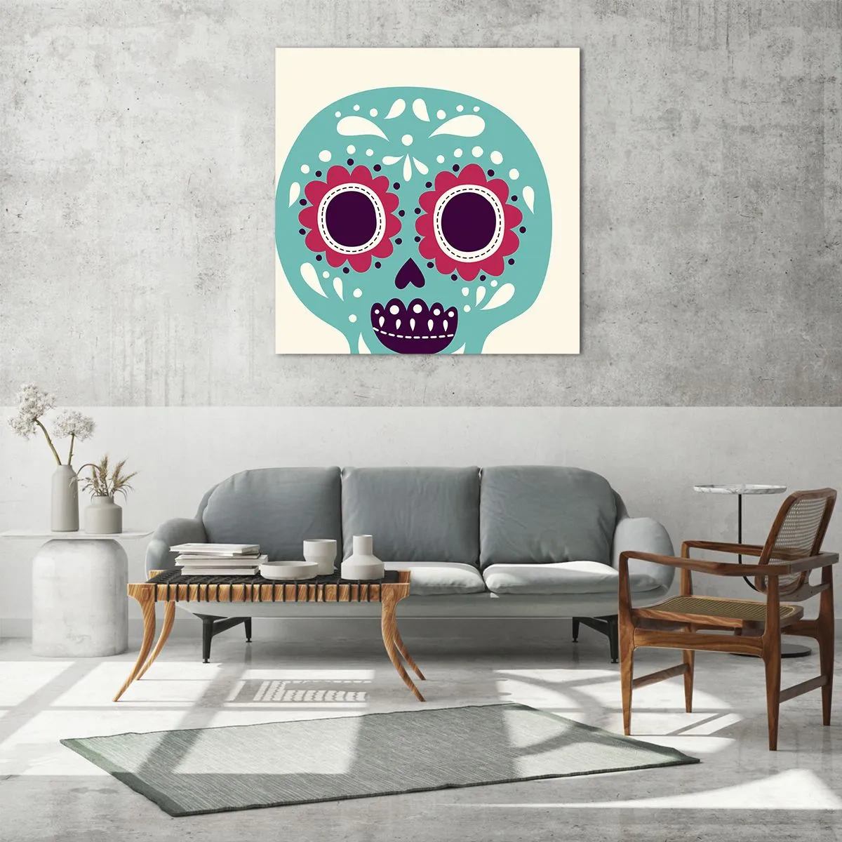 Üveg kép - Az élet - szórakozás a halálig - 60x60 cm