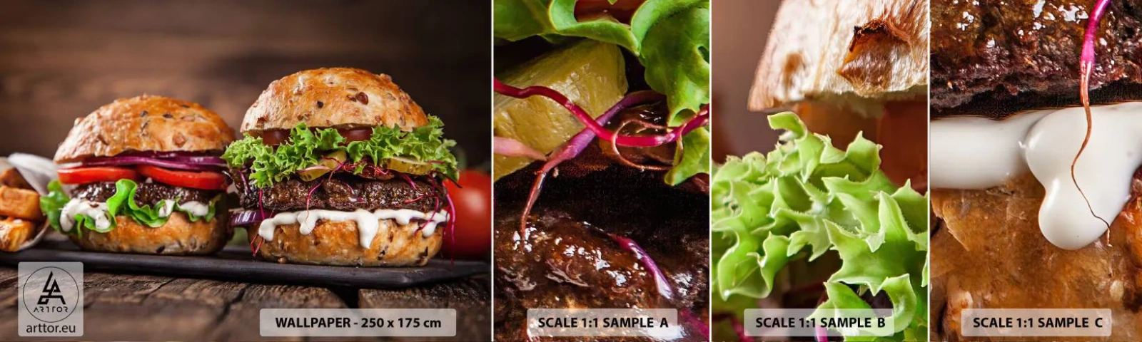 Fotótapéta Minta Standard Eco - American dream - Gasztronómia, Hamburger, Konyhai - 100x30 cm